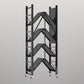 Folding Steel Industrial Etagere Bookshelf Open Bookshelf with Caster Wheels Clearhalo 'Bookcases' 'furn' 'furn_bookcases' 'Furniture' 'furniture_bookcases' 'Office Furniture' 4859548