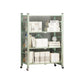 Folding Steel Industrial Etagere Bookshelf Open Bookshelf with Caster Wheels 28.3"L x 14.2"W x 49.2"H Green Clearhalo 'Bookcases' 'furn' 'furn_bookcases' 'Furniture' 'furniture_bookcases' 'Office Furniture' 4859562