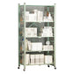 Folding Steel Industrial Etagere Bookshelf Open Bookshelf with Caster Wheels 28.3"L x 14.2"W x 63.8"H Green Clearhalo 'Bookcases' 'furn' 'furn_bookcases' 'Furniture' 'furniture_bookcases' 'Office Furniture' 4859564