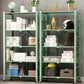 Folding Steel Industrial Etagere Bookshelf Open Bookshelf with Caster Wheels Clearhalo 'Bookcases' 'furn' 'furn_bookcases' 'Furniture' 'furniture_bookcases' 'Office Furniture' 4859570
