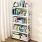Industrial Steel Etagere Bookshelf Vertical Open Bookshelf with Caster Wheels Clearhalo 'Bookcases' 'furn' 'furn_bookcases' 'Furniture' 'furniture_bookcases' 'Office Furniture' 4859583