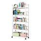 Industrial Steel Etagere Bookshelf Vertical Open Bookshelf with Caster Wheels Clearhalo 'Bookcases' 'furn' 'furn_bookcases' 'Furniture' 'furniture_bookcases' 'Office Furniture' 4859589