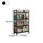 Industrial Steel Etagere Bookshelf Vertical Open Bookshelf with Caster Wheels Clearhalo 'Bookcases' 'furn' 'furn_bookcases' 'Furniture' 'furniture_bookcases' 'Office Furniture' 4859598