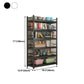 Industrial Steel Etagere Bookshelf Vertical Open Bookshelf with Caster Wheels Clearhalo 'Bookcases' 'furn' 'furn_bookcases' 'Furniture' 'furniture_bookcases' 'Office Furniture' 4859604