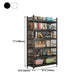 Industrial Steel Etagere Bookshelf Vertical Open Bookshelf with Caster Wheels Clearhalo 'Bookcases' 'furn' 'furn_bookcases' 'Furniture' 'furniture_bookcases' 'Office Furniture' 4859606