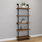 Brown Bookshelf Industrial Style Wall Mounted Bookcase for Home Office 31.5"L x 7.9"W x 59.1"H Clearhalo 'Bookcases' 'furn' 'furn_bookcases' 'Furniture' 'furniture_bookcases' 'Office Furniture' 4859613
