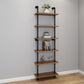 Brown Bookshelf Industrial Style Wall Mounted Bookcase for Home Office 31.5"L x 7.9"W x 70.9"H Clearhalo 'Bookcases' 'furn' 'furn_bookcases' 'Furniture' 'furniture_bookcases' 'Office Furniture' 4859614