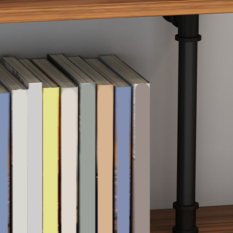 Brown Bookshelf Industrial Style Wall Mounted Bookcase for Home Office Clearhalo 'Bookcases' 'furn' 'furn_bookcases' 'Furniture' 'furniture_bookcases' 'Office Furniture' 4859617