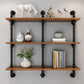 Brown Bookshelf Industrial Style Wall Mounted Bookcase for Home Office Clearhalo 'Bookcases' 'furn' 'furn_bookcases' 'Furniture' 'furniture_bookcases' 'Office Furniture' 4859620