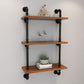 Brown Bookshelf Industrial Style Wall Mounted Bookcase for Home Office 39.4"L x 9.8"W x 39.4"H Clearhalo 'Bookcases' 'furn' 'furn_bookcases' 'Furniture' 'furniture_bookcases' 'Office Furniture' 4859623