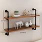Brown Bookshelf Industrial Style Wall Mounted Bookcase for Home Office Clearhalo 'Bookcases' 'furn' 'furn_bookcases' 'Furniture' 'furniture_bookcases' 'Office Furniture' 4859625