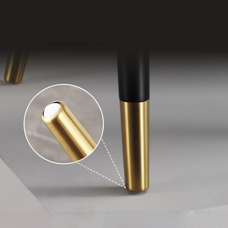 Glam Style Sintered Stone Dining Set 1/2/3/4/5 Pieces Dining Set for Dining Areas Clearhalo 'Dining Room Sets' 'Dining Tables & Seating' 'dining_room_set' 'furn' 'furn_dining_room_set' 'Furniture' 'furniture_dining_room_set' 'Kitchen & Dining Furniture' 4859650