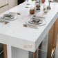 Modern Bar Table 42-inch Height White Artificial Marble Top and Metal Base Bistro Table Clearhalo 'Bar Furniture' 'Bar Tables' 'bar_tables' 'furn' 'furn_bar_tables' 'Furniture' 'furniture_bar_tables' 'Kitchen & Dining Furniture' 4859681