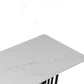 Stone Bar Dining Table Modern Rectangle Bar Table with Double Pedestal for Kitchen Clearhalo 'Bar Furniture' 'Bar Tables' 'bar_tables' 'furn' 'furn_bar_tables' 'Furniture' 'furniture_bar_tables' 'Kitchen & Dining Furniture' 4859705