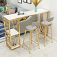 Stone Bar Dining Table Glam Rectangle Bar Table with Double Pedestal for Dining Room Clearhalo 'Bar Furniture' 'Bar Tables' 'bar_tables' 'furn' 'furn_bar_tables' 'Furniture' 'furniture_bar_tables' 'Kitchen & Dining Furniture' 4861316