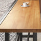 Pine Wood Bar Dining Table Industrial Bar Table with Trestle Base in Black Clearhalo 'Bar Furniture' 'Bar Tables' 'bar_tables' 'furn' 'furn_bar_tables' 'Furniture' 'furniture_bar_tables' 'Kitchen & Dining Furniture' 4861332
