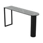 Industrial Iron Bar Dining Table with Stone Top Indoor Bistro Table Fixed Table Black Gray Without Chairs Clearhalo 'Bar Furniture' 'Bar Tables' 'bar_tables' 'furn' 'furn_bar_tables' 'Furniture' 'furniture_bar_tables' 'Kitchen & Dining Furniture' 4861388