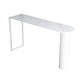 Industrial Iron Bar Dining Table with Stone Top Indoor Bistro Table Fixed Table White Without Chairs Clearhalo 'Bar Furniture' 'Bar Tables' 'bar_tables' 'furn' 'furn_bar_tables' 'Furniture' 'furniture_bar_tables' 'Kitchen & Dining Furniture' 4861394