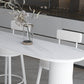 Industrial Iron Bar Dining Table with Stone Top Indoor Bistro Table Fixed Table Clearhalo 'Bar Furniture' 'Bar Tables' 'bar_tables' 'furn' 'furn_bar_tables' 'Furniture' 'furniture_bar_tables' 'Kitchen & Dining Furniture' 4861397