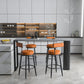 Industrial Iron Bar Dining Table with Stone Top Indoor Bistro Table Fixed Table Clearhalo 'Bar Furniture' 'Bar Tables' 'bar_tables' 'furn' 'furn_bar_tables' 'Furniture' 'furniture_bar_tables' 'Kitchen & Dining Furniture' 4861400
