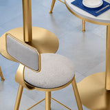 Stone Bar Dining Table Glam Bar Table with Pedestal for Dining Room Clearhalo 'Bar Furniture' 'Bar Tables' 'bar_tables' 'furn' 'furn_bar_tables' 'Furniture' 'furniture_bar_tables' 'Kitchen & Dining Furniture' 4861538