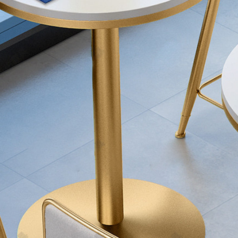 Stone Bar Dining Table Glam Bar Table with Pedestal for Dining Room Clearhalo 'Bar Furniture' 'Bar Tables' 'bar_tables' 'furn' 'furn_bar_tables' 'Furniture' 'furniture_bar_tables' 'Kitchen & Dining Furniture' 4861539