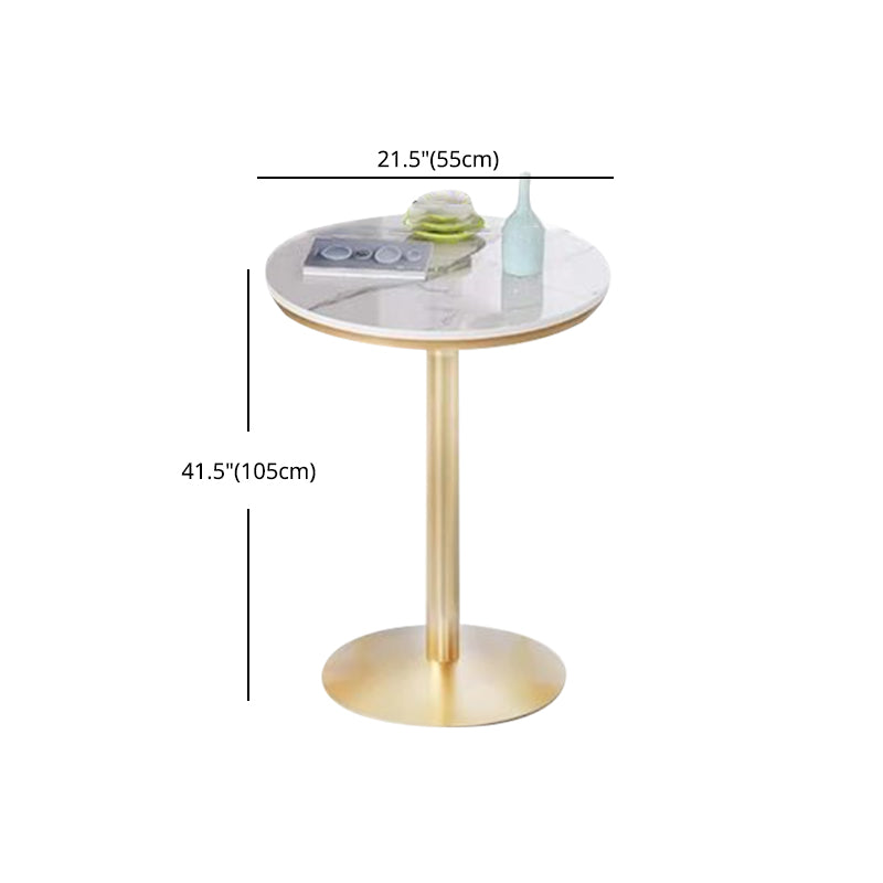 Stone Bar Dining Table Glam Bar Table with Pedestal for Dining Room Clearhalo 'Bar Furniture' 'Bar Tables' 'bar_tables' 'furn' 'furn_bar_tables' 'Furniture' 'furniture_bar_tables' 'Kitchen & Dining Furniture' 4861546