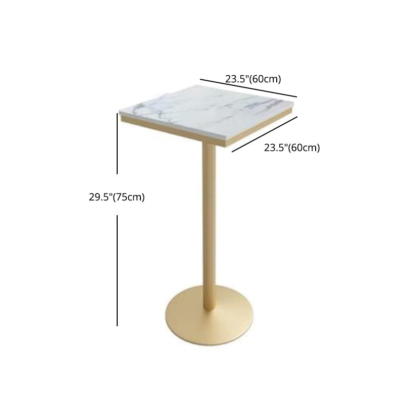 Stone Bar Dining Table Glam Bar Table with Pedestal for Dining Room Clearhalo 'Bar Furniture' 'Bar Tables' 'bar_tables' 'furn' 'furn_bar_tables' 'Furniture' 'furniture_bar_tables' 'Kitchen & Dining Furniture' 4861549