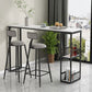 White Top Bar Table Traditional Luxury Rectangle Bar Table with Trestle Base Clearhalo 'Bar Furniture' 'Bar Tables' 'bar_tables' 'furn' 'furn_bar_tables' 'Furniture' 'furniture_bar_tables' 'Kitchen & Dining Furniture' 4861563