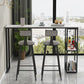 White Top Bar Table Traditional Luxury Rectangle Bar Table with Trestle Base Clearhalo 'Bar Furniture' 'Bar Tables' 'bar_tables' 'furn' 'furn_bar_tables' 'Furniture' 'furniture_bar_tables' 'Kitchen & Dining Furniture' 4861564