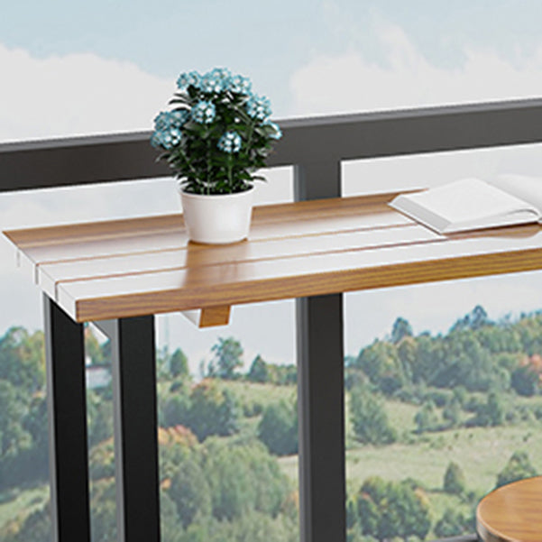 Industrial Bar Dining Table Solid Wood Bar Dining Table with Trestle Base Clearhalo 'Bar Furniture' 'Bar Tables' 'bar_tables' 'furn' 'furn_bar_tables' 'Furniture' 'furniture_bar_tables' 'Kitchen & Dining Furniture' 4861574