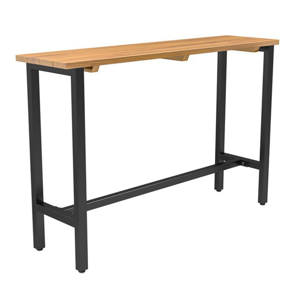 Industrial Bar Dining Table Solid Wood Bar Dining Table with Trestle Base Without Chairs Clearhalo 'Bar Furniture' 'Bar Tables' 'bar_tables' 'furn' 'furn_bar_tables' 'Furniture' 'furniture_bar_tables' 'Kitchen & Dining Furniture' 4861576