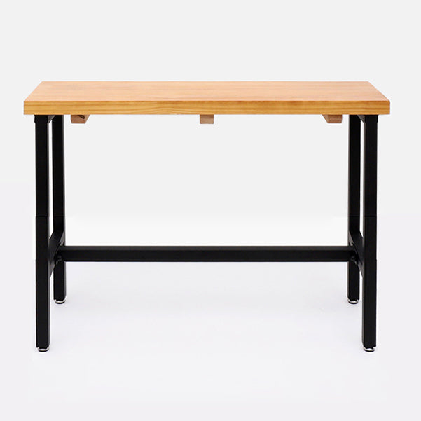 Industrial Bar Dining Table Solid Wood Bar Dining Table with Trestle Base Clearhalo 'Bar Furniture' 'Bar Tables' 'bar_tables' 'furn' 'furn_bar_tables' 'Furniture' 'furniture_bar_tables' 'Kitchen & Dining Furniture' 4861579