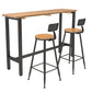 Industrial Bar Dining Table Solid Wood Bar Dining Table with Trestle Base Clearhalo 'Bar Furniture' 'Bar Tables' 'bar_tables' 'furn' 'furn_bar_tables' 'Furniture' 'furniture_bar_tables' 'Kitchen & Dining Furniture' 4861580