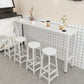 Modern Bar Dining Table Rectangle Bar Dining Table with Trestle Base White Without Chairs Clearhalo 'Bar Furniture' 'Bar Tables' 'bar_tables' 'furn' 'furn_bar_tables' 'Furniture' 'furniture_bar_tables' 'Kitchen & Dining Furniture' 4861591