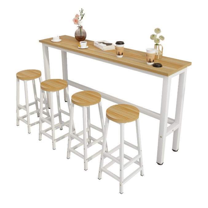 Modern Bar Dining Table Rectangle Bar Dining Table with Trestle Base Clearhalo 'Bar Furniture' 'Bar Tables' 'bar_tables' 'furn' 'furn_bar_tables' 'Furniture' 'furniture_bar_tables' 'Kitchen & Dining Furniture' 4861596