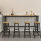 Modern Bar Dining Table Rectangle Bar Dining Table with Trestle Base Clearhalo 'Bar Furniture' 'Bar Tables' 'bar_tables' 'furn' 'furn_bar_tables' 'Furniture' 'furniture_bar_tables' 'Kitchen & Dining Furniture' 4861597
