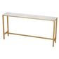 White Stone Bar Table Traditional Luxury Bar Table with Gold Base Clearhalo 'Bar Furniture' 'Bar Tables' 'bar_tables' 'furn' 'furn_bar_tables' 'Furniture' 'furniture_bar_tables' 'Kitchen & Dining Furniture' 4861617