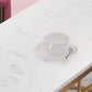 White Stone Bar Table Traditional Luxury Bar Table with Gold Base Clearhalo 'Bar Furniture' 'Bar Tables' 'bar_tables' 'furn' 'furn_bar_tables' 'Furniture' 'furniture_bar_tables' 'Kitchen & Dining Furniture' 4861618