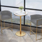 White Stone Bar Table Traditional Luxury Bar Table with Gold Base Clearhalo 'Bar Furniture' 'Bar Tables' 'bar_tables' 'furn' 'furn_bar_tables' 'Furniture' 'furniture_bar_tables' 'Kitchen & Dining Furniture' 4861623