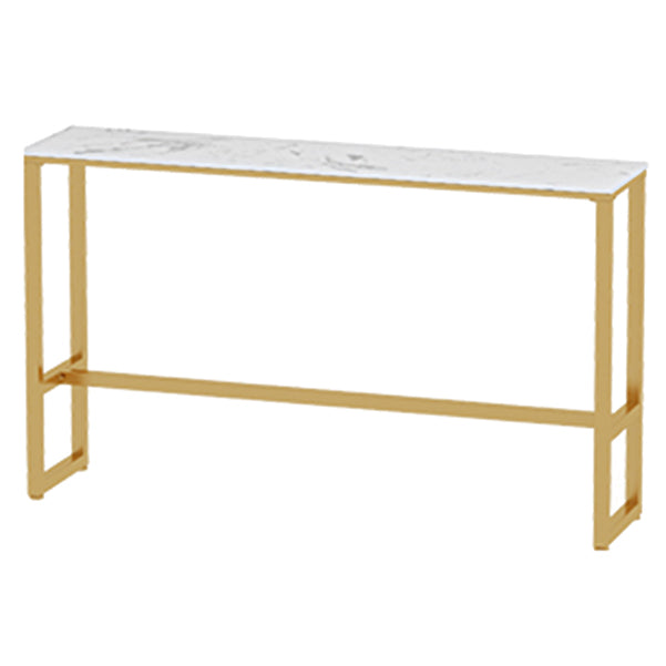 Traditional Luxury Bar Table Rectangle Stone Bar Table with Trestle Base Storage Not Included Without Chairs Clearhalo 'Bar Furniture' 'Bar Tables' 'bar_tables' 'furn' 'furn_bar_tables' 'Furniture' 'furniture_bar_tables' 'Kitchen & Dining Furniture' 4861636
