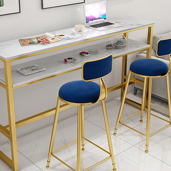 Traditional Luxury Bar Table Rectangle Stone Bar Table with Trestle Base Clearhalo 'Bar Furniture' 'Bar Tables' 'bar_tables' 'furn' 'furn_bar_tables' 'Furniture' 'furniture_bar_tables' 'Kitchen & Dining Furniture' 4861640