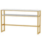 Traditional Luxury Bar Table Rectangle Stone Bar Table with Trestle Base Storage Included Without Chairs Clearhalo 'Bar Furniture' 'Bar Tables' 'bar_tables' 'furn' 'furn_bar_tables' 'Furniture' 'furniture_bar_tables' 'Kitchen & Dining Furniture' 4861642