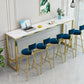 Modern Bar Dining Table Rectangle Bar Table with Trestle Base 63"L x 15.7"W x 41.3"H Without Chairs Clearhalo 'Bar Furniture' 'Bar Tables' 'bar_tables' 'furn' 'furn_bar_tables' 'Furniture' 'furniture_bar_tables' 'Kitchen & Dining Furniture' 4861665