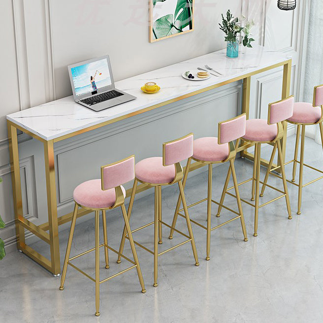 Modern Bar Dining Table Rectangle Bar Table with Trestle Base Clearhalo 'Bar Furniture' 'Bar Tables' 'bar_tables' 'furn' 'furn_bar_tables' 'Furniture' 'furniture_bar_tables' 'Kitchen & Dining Furniture' 4861673