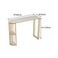 White Stone Bar Table Traditional Luxury Bar Table with Sled Base in Gold Clearhalo 'Bar Furniture' 'Bar Tables' 'bar_tables' 'furn' 'furn_bar_tables' 'Furniture' 'furniture_bar_tables' 'Kitchen & Dining Furniture' 4861706