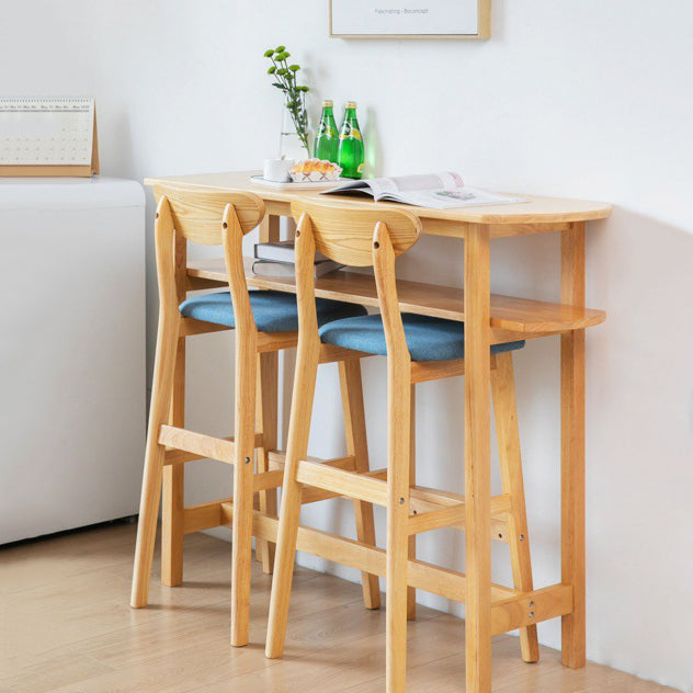 Scandinavian Matte Finish Upholstered Counter Height Stool Home Solid Wood Bar Stool Clearhalo 'Bar Furniture' 'Bar Stools' 'bar_stools' 'furn' 'furn_bar_stools' 'Furniture' 'furniture_bar_stools' 'Kitchen & Dining Furniture' 4861743