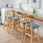 Scandinavian Matte Finish Upholstered Counter Height Stool Home Solid Wood Bar Stool Clearhalo 'Bar Furniture' 'Bar Stools' 'bar_stools' 'furn' 'furn_bar_stools' 'Furniture' 'furniture_bar_stools' 'Kitchen & Dining Furniture' 4861757