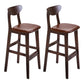 Scandinavian Matte Finish Upholstered Counter Height Stool Home Solid Wood Bar Stool Brown Brown 2 Piece Set Clearhalo 'Bar Furniture' 'Bar Stools' 'bar_stools' 'furn' 'furn_bar_stools' 'Furniture' 'furniture_bar_stools' 'Kitchen & Dining Furniture' 4861758