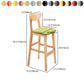 Scandinavian Matte Finish Upholstered Counter Height Stool Home Solid Wood Bar Stool Clearhalo 'Bar Furniture' 'Bar Stools' 'bar_stools' 'furn' 'furn_bar_stools' 'Furniture' 'furniture_bar_stools' 'Kitchen & Dining Furniture' 4861768